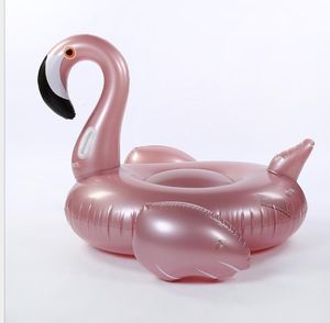 Uppblåsbara Flamingo Madrass Swimmingpool Luftmadrass Vuxen Barn Vatten Float Boards Toy Rose Gold Swan Swim Ring