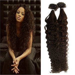 Kręcone Keratyna Human Fusion Hair Doil U Wskazówka Made Made Remy Pre Bonded Hair Extension 100g