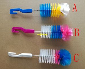 100pcs/lot Colorful Nylon Long Cleaning Brush For Baby Feeding Bottle Spout Tube Glass Cup Brushes