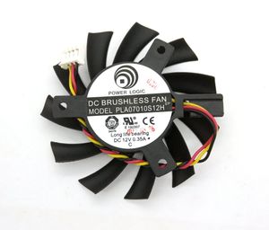 Origianl PowerLogic PLA07010S12H DC12V 0.35A Pitch 4.0cm Diameter 6.5cm for MSI Graphic card cooling fan