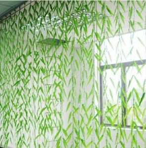 Зеленая Ива ротанга плетеная бамбуковая ветвь моделирование листьев лозы висячие украшения дома искусственные цветы 180 см 20 шт.