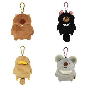 The Platypus Wombat Bear Stuffed Animal Purse, Keychain Plush Doll Coin Purse Wallet , Bag Pendant, Ornaments, Plush Toy