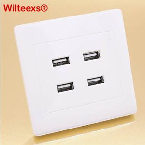 WiltaExs DC 4 portas USB 5V 3.1A Carregador elétrico do carregador de parede da estação de doca da estação de tomada de tomada de saída