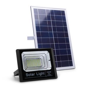 Solar Powered LED Flood Lights W W W W Remote Control Waterproof Solar Security Floodlight Fixture for Outdoor Wall Garden Yard