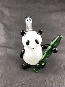Glaskah, GTL Mini Panda Oil Rig Bong, rökrör, 14mm kontakt är välkommen att beställa