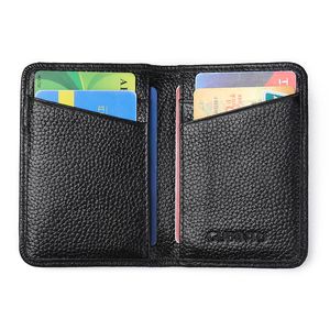 Hot Sale Högkvalitativ ultra tunn multifunktionell resa Vintage RFIF Cowhide Fine Leather Passport Kreditkortshållare