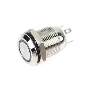 12mm 3V Red/Blue LED Light Metal Push Button Switches Stainless Steel Waterproof Push Button Momentary Switch Reset Type Locking