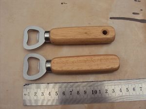 Wooden Handle Stainless Steel Beer Bottle Opener Drinks Bottle Cap Opener For Home party Bar Bartenders