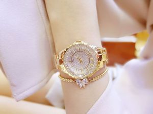 ブランドの高級金とシルバーの女性は女性の時計のための防水ユニークなクォーツのビジネスドレスの腕時計を見ます