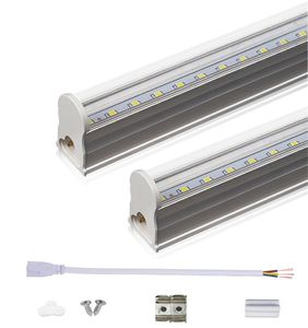 2FT 3FT T5 LED-rörlampor 10W 14W integrerade LED-rör SMD 2835 LED-fluorescerande ljusrör AC85-265V Transparent lock