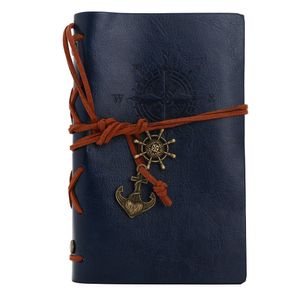 Vintage Leather pirate Anchor Decor notebooks Travel Journal kraft papers Note Books Notepad fashion student blank books kids best gift