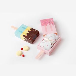 Present Wrap Popsicle Shaped Candy Boxes Baby Shower Favors Glass Paper Box Kids Birthday Party Favor Party Supplies