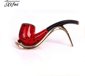 New type of pipe resin imitation wood solid light dual purpose portable portable tobacco pot smoking fittings