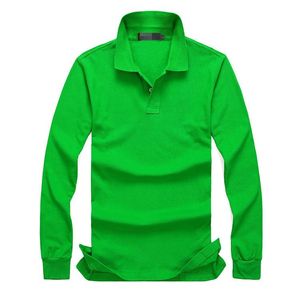 Nova venda imperdível 19 cores Polo Masculino Crocodilo Sólido Manga Longa Verão Polo Casual Masculino Slim Polos Camisa Casual M-4XL