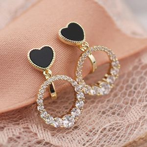 Мода корейский стиль круглый подвески сердце клип на серьги без пирсинга для женщин свадьба ювелирные изделия Bijoux подарок