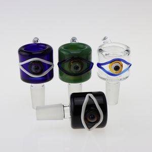 BERACKY NYA HEADY Glass Bowl Colorful Glass Eye Bowl för bongs med hane 14,4 mm fog för glasbongs vattenledningar