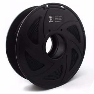 Freeshipping flexibel 3D skrivarfilament 1,75 mm 1 kg TPU 3D-tryckmaterial Svart färg 3D-skrivartillbehör