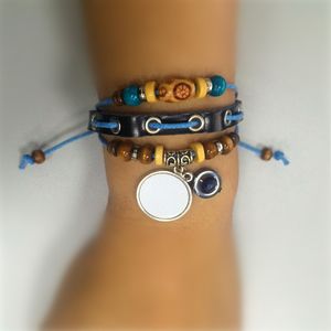 Rindsleder-Armband für Sublimation, gestrickt, DIY-Strang-Armbänder, Schmuck, individuelle Verbrauchsmaterialien, Großhandel, heiße Stile B01371