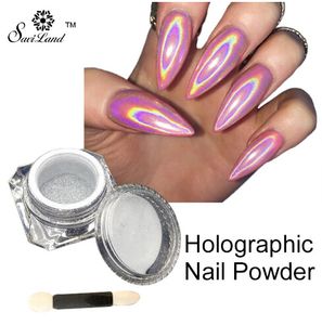 Partihandel 3D Nail Glitters Holografisk Laser Glitter Rainbow Pigment Manicure Chrome Pigment Nail Art Sequins Nail ManicureTools