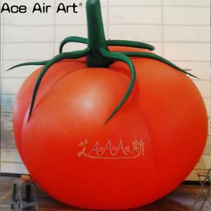 Lebendiges aufblasbares Gemüse/Früchte aus Oxford-Material, simulierter aufblasbarer roter Apfel/Tomate zur Dekoration
