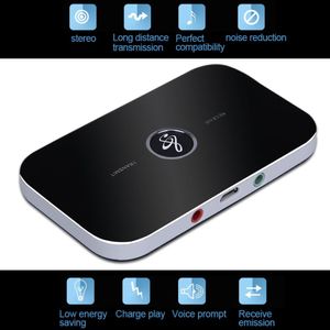 SOVO HIFI trådlöst ljud Bluetooth-mottagare och -sändare Bärbar Adapter med 3,5 mm ljudingång och -utgång för TV MP3 PC-högtalare