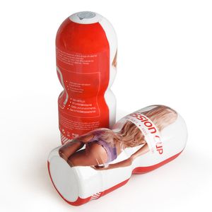 Maschio Masturbatori aereo Coppa masturbazione silicone entità bottiglie di birra Giocattoli per adulti Pocket Sex Products macchina