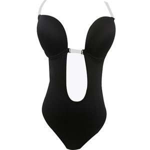 2018 Reggiseno push-up sexy senza schienale Reggiseno invisibile per donna Reggiseno a tuffo Bralette Cinturino trasparente Reggiseno Body Bralet