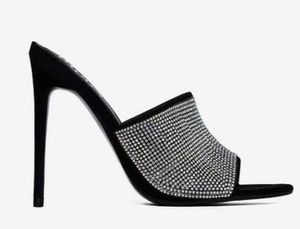2018 nuove scarpe eleganti da donna punta a punta glitter tacchi alti scarpe da festa sandali gladiatore estivi scarpe da sposa con diamanti cristallo