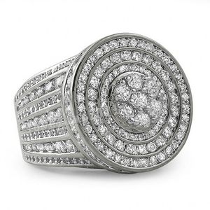 Choucongmajestic Sensation Pave Set 240 Pcs Diamante 925 Sterling Prata Mulheres Noivado Anel de Banda de Casamento