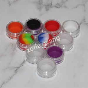 Pots de stockage en gros 5ml clair acrylique pot de cire concentré conteneurs antiadhésifs Dab BHO huile herbe sèche