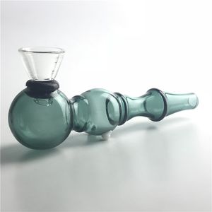 4.5 Inch Removable Glass Pipe Oil Burner Pipes with Big Bowl Thick Pyrex Heady tobacco Hand Smoking Pipes Colorful Glass Water Pipe