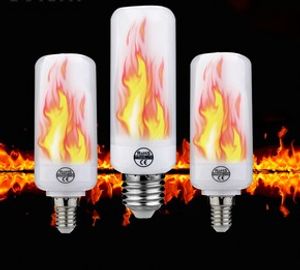 E27 E14 LED Flame Flame Effect Bulbs 2835 Creative Lights Shimmering Emulation Holiday Decoration Flame Lamp 2 Mode + Gravity