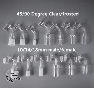 Ноготь 10mm/14mm/18mm кварца 4mm толщиной взрывателя кварца Domeless, мужчина/ женщина для стеклянных труб водопровода Бонга