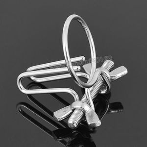 Keuschheitsgürtel, neu, für Damen, verstellbar, Edelstahl, Harnröhren-Plug-Ring, männlicher Expander-Schäkel #R45