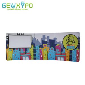 20ftX7.5ft Trade Fair Curved Tension Fabric Graphics Display Stand With Custom Banner Printing,Portable Pillow Case Advertising Backdrop