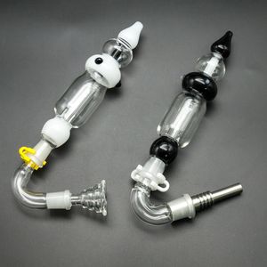 Narghilè Kit di nettare all'ingrosso Punte per tubi da collezione con narghilè in titanio Piatto per dabber per unghie al quarzo 10 mm 14 mm 18 mm Ciotola in vetro puro di Dab Rigs