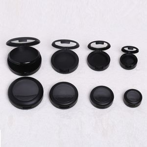36mm Black Empty Plastic Eyeshadow Powder Compact, 44mm Elegant High Class Blusher Container, Professional Makeup Tool F1056