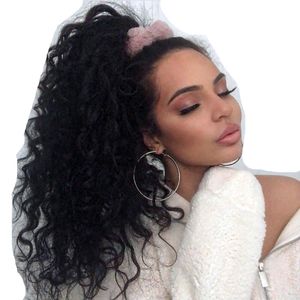 Estensioni coda di cavallo in capelli umani che avvolgono capelli veri Remy CURLY coda di cavallo capelli UPDO 140 grammi (20