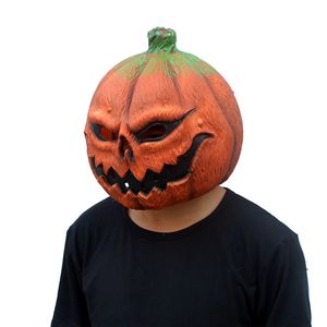 Halloween pumpa huvud latex mask cosplay kostym tillbehör rolig mask fest pranks unisex mask gratis frakt