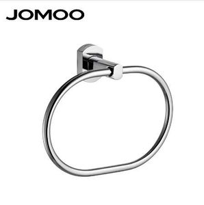 Jomoo handduk ring rund form väggmonterad tvättduk hållare hängare zink legering badrum tillbehör krom badhandduk bar