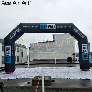 Anpassad svart båge Uppblåsbar startfinish Giant Sport Racing Arch Advertising and PROMOTION BACHWAY TILL SALU i Italien