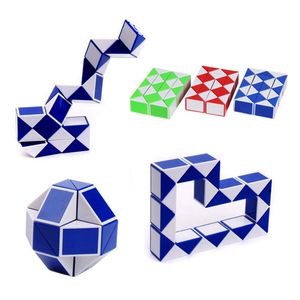 Mini Magic Cube Kids Creative 3D Pussel Snake Shape Game Toys Cube Twist Pussel Presenter Slumpmässig Intelligence Toy DHL