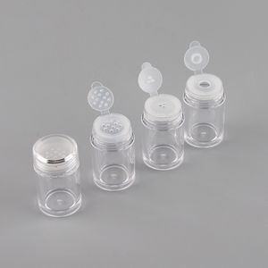 10 ml losse poedercontainer Jar Doorzichtige plastic glittercontainer Cosmetische poeder Oogschaduwdoos Flessen met zeef en deksels