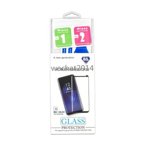 500pcs 3D 전체 접착제 Adhensive Case 친화적 인 강화 유리 Samsung Galaxy S8 S9 플러스 노트 8 9 화면 보호기