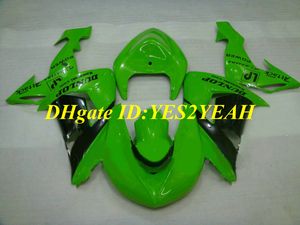 Kit carena versione racing per KAWASAKI Ninja ZX10R 06 07 ZX 10R 2006 2007 ABS verde lucido nero Set carenature + regali KX07