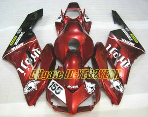 Custom Motorcycle Fairing Kit för Honda CBR1000RR 04 05 CBR 1000RR 2004 2005 CBR1000 ABS plast Röda Fairings Set + Presenter HM33