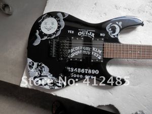 Großhandelspreisverkäufer Heiße Gitarre Hochwertige neue schwarze KH-2 Kirk Hammett Ouija weiße E-Gitarre