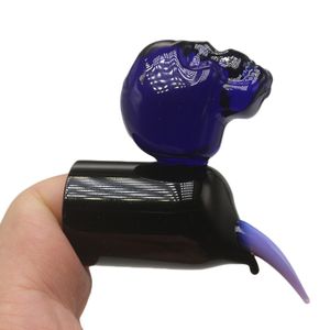 Csyc da013 tubo de fumo dabber ferramenta estilo dedo crânio dabbers dab rig vidro água bong quartzo banger ferramentas unhas acessórios para fumar