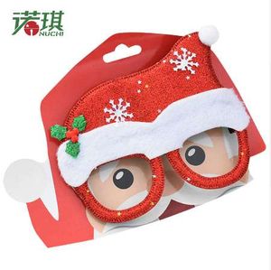 NUCHI Christmas Eye Mask Christmas Dress Up Glasses Decorazione per feste di Natale Bambini Adulti Universali