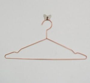 China supplier customs Multipurpose dry cleaning brass Cheap bulk elegant rose gold clothes hanger wire copper coat hanger